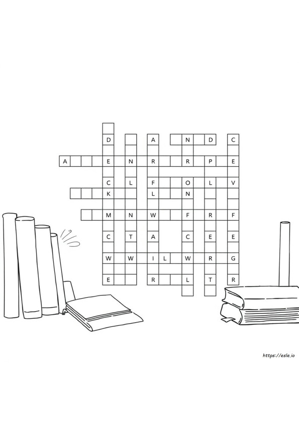 Crossword Coloring Pages