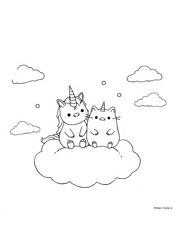 Cute Unicorn Pusheen Coloring Pages