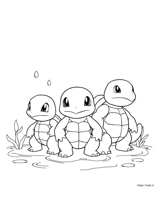 Squirtle Evolúció Színező