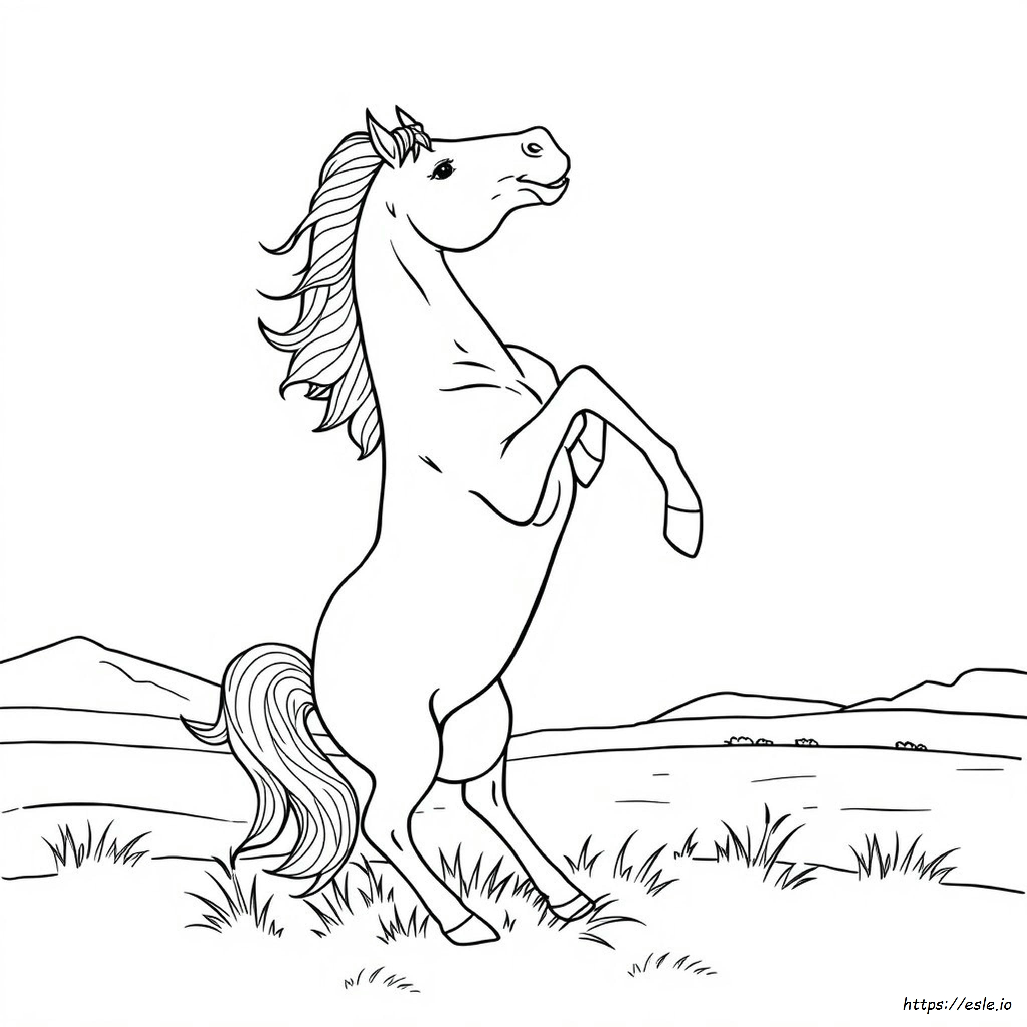 Coloring Pages Of Horses Rearing
