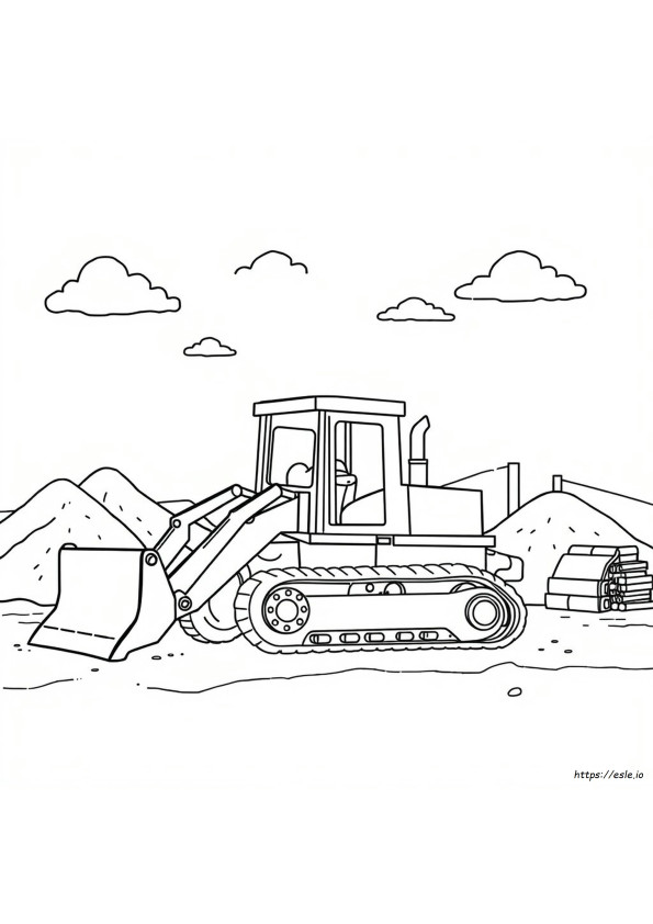 Bulldozer Kleurplaat