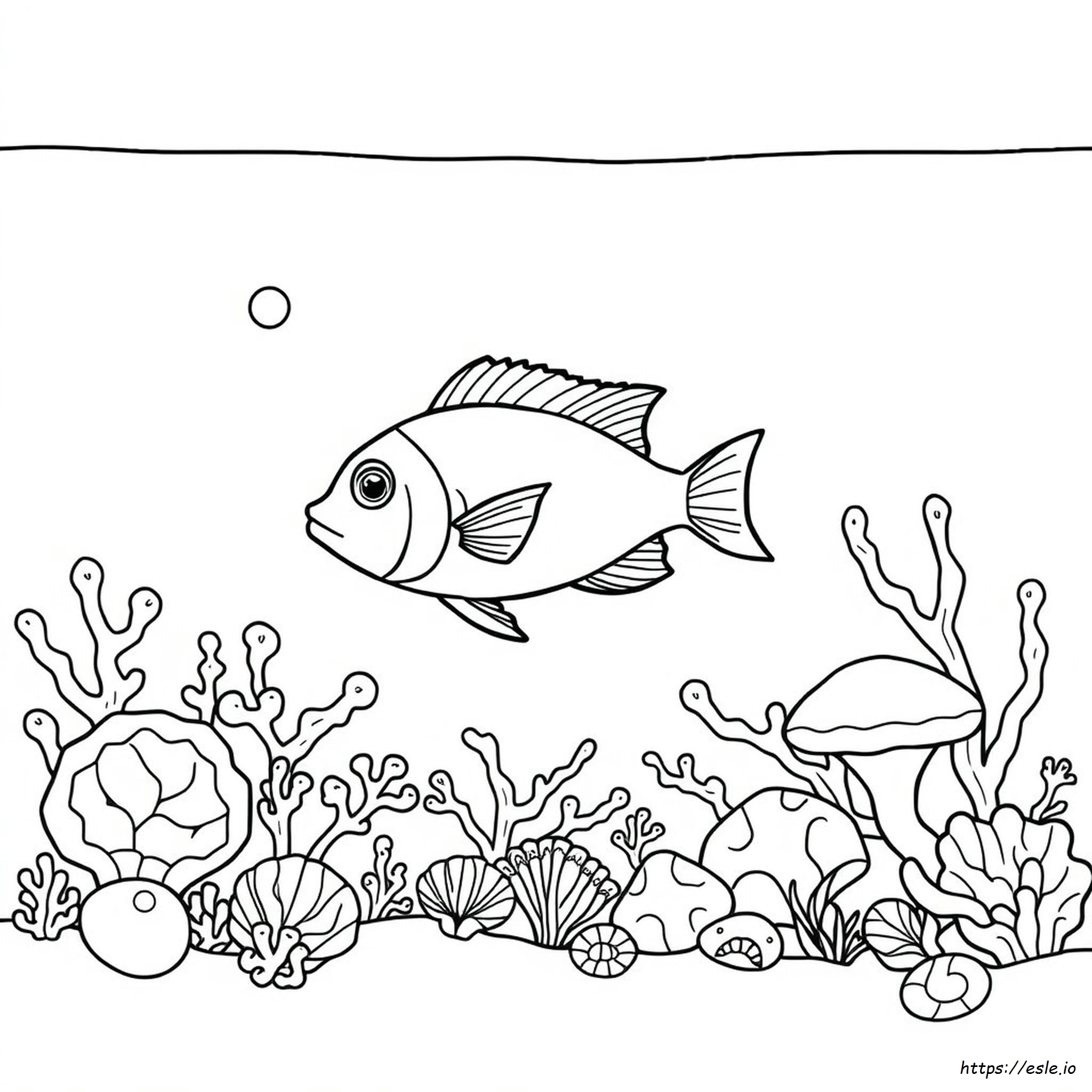 Gratis Printbare Aquarium Kleurplaten kleurplaat