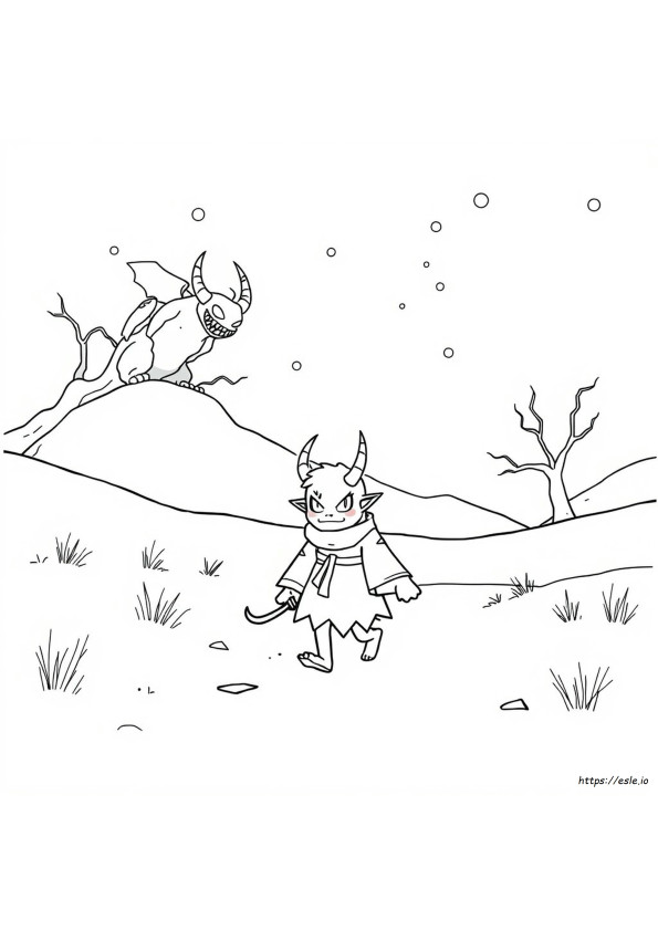 Demon Tanjiro Coloring Pages