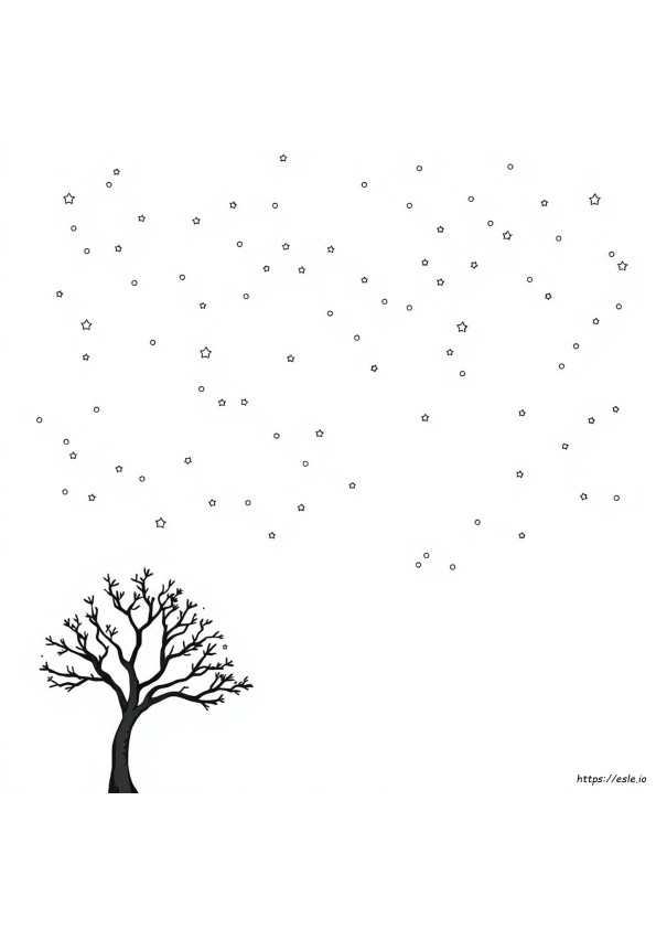 Cielo Nocturno Para Colorear