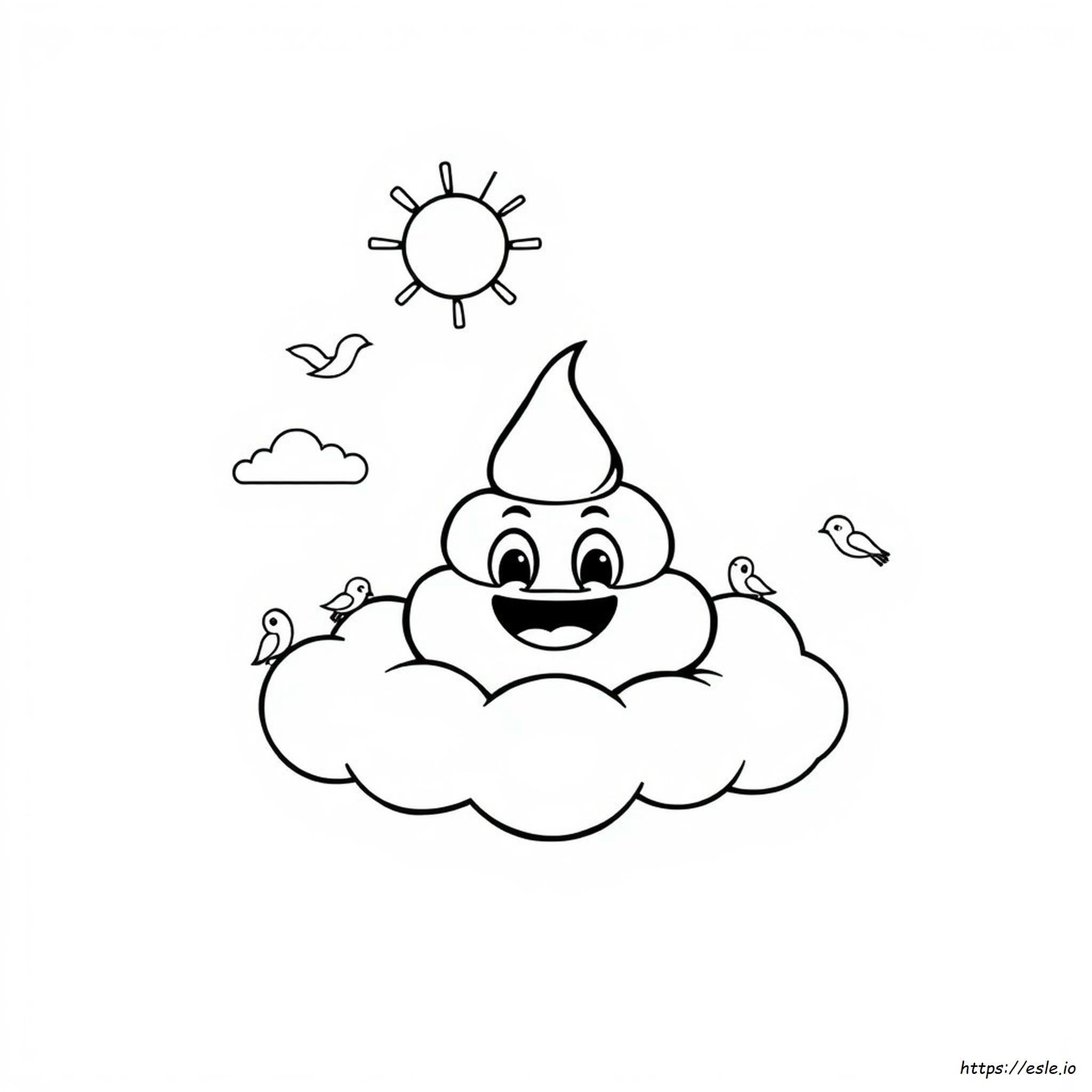 Free Poop Emoji Coloring Page