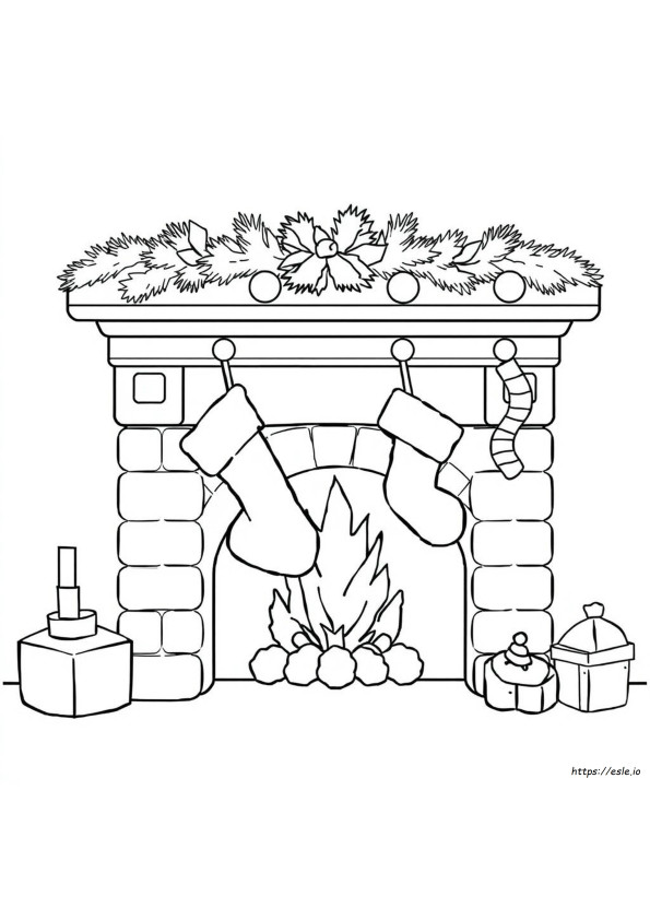 Stocking Colouring Picture