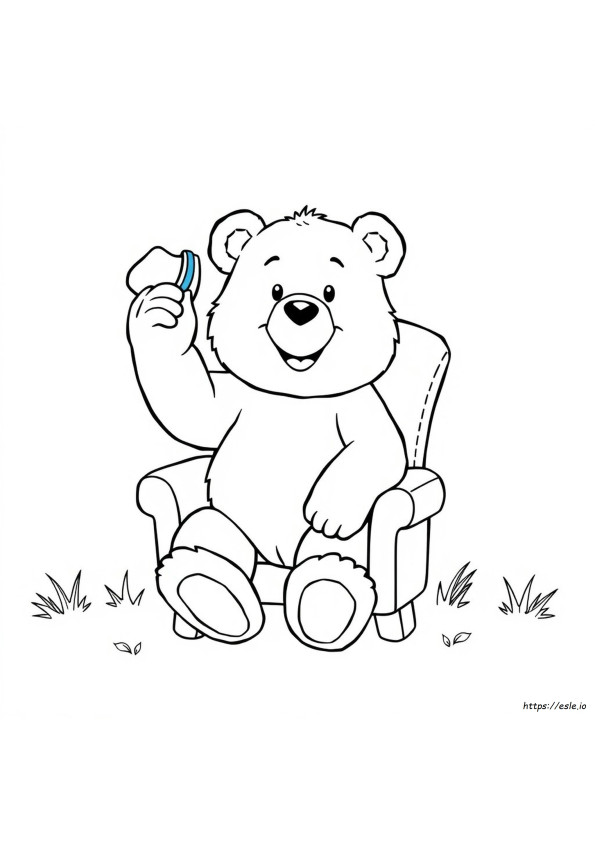 Oso Pudsy Para Colorear