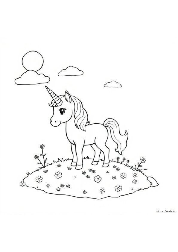 Cute Baby Unicorn Coloring Pages