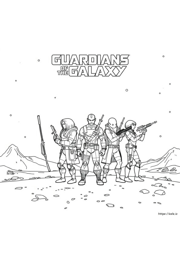 Guardians Of The Galaxy Coloring Sheet