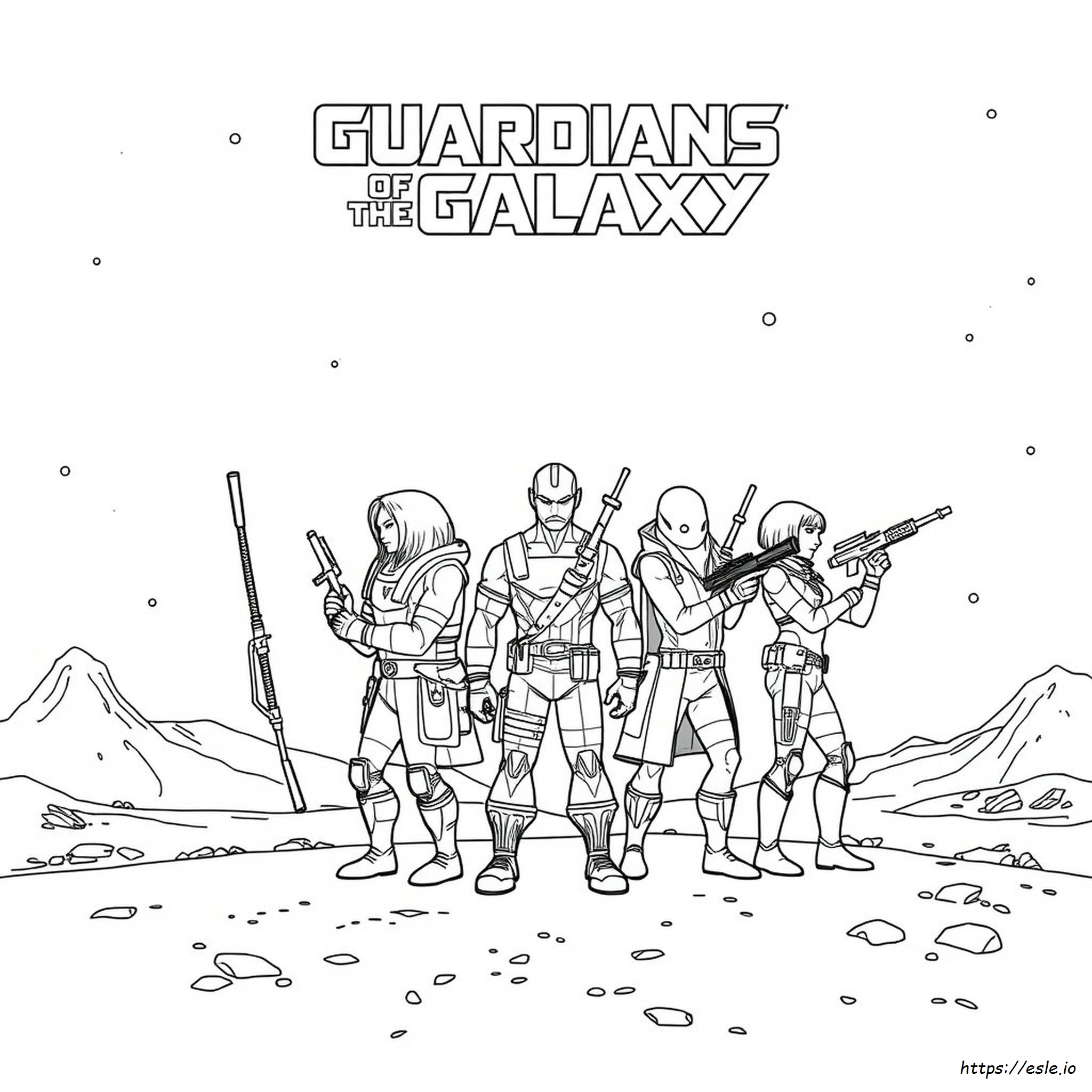 Guardians Of The Galaxy Kleurplaten kleurplaat