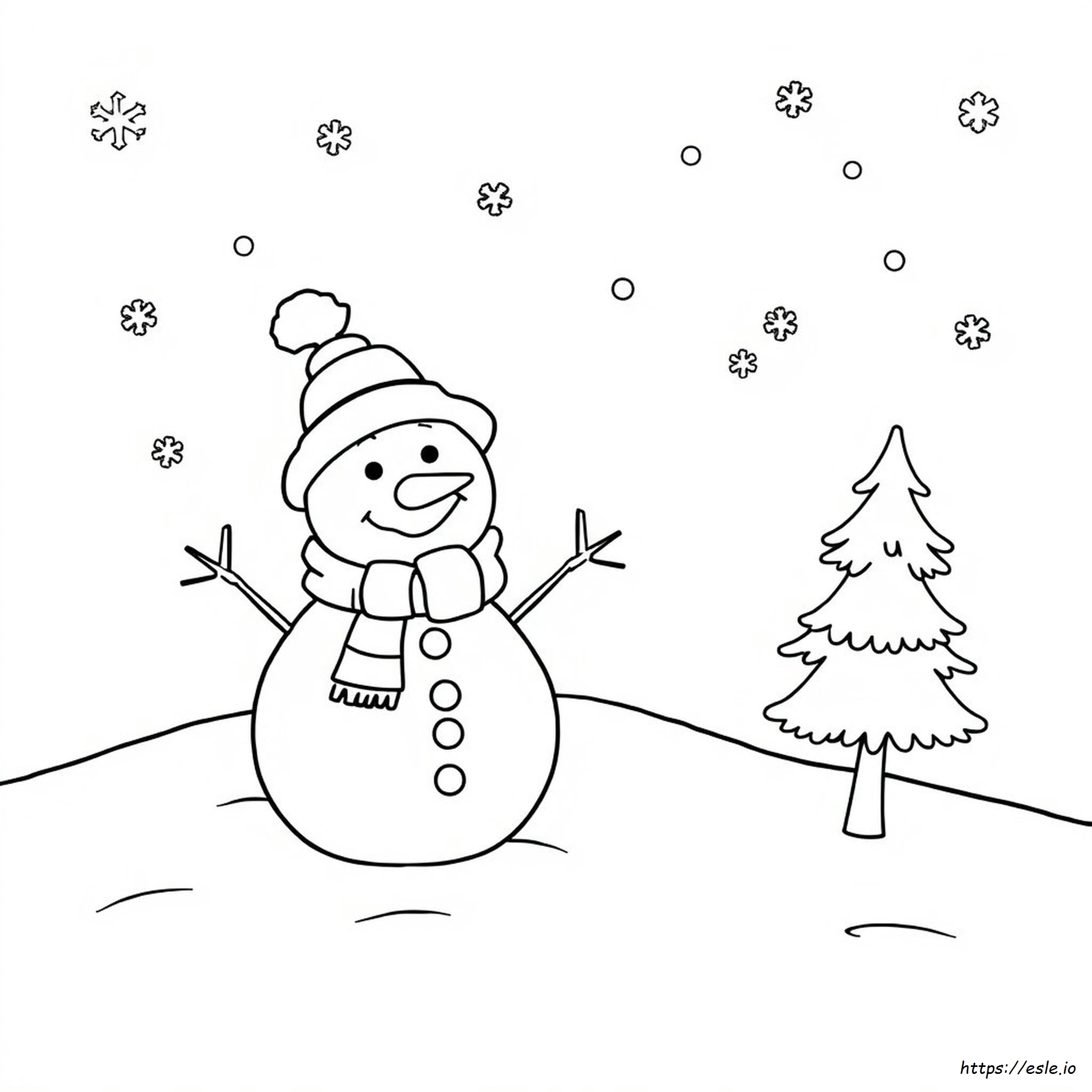 Build A Snowman Coloring Page