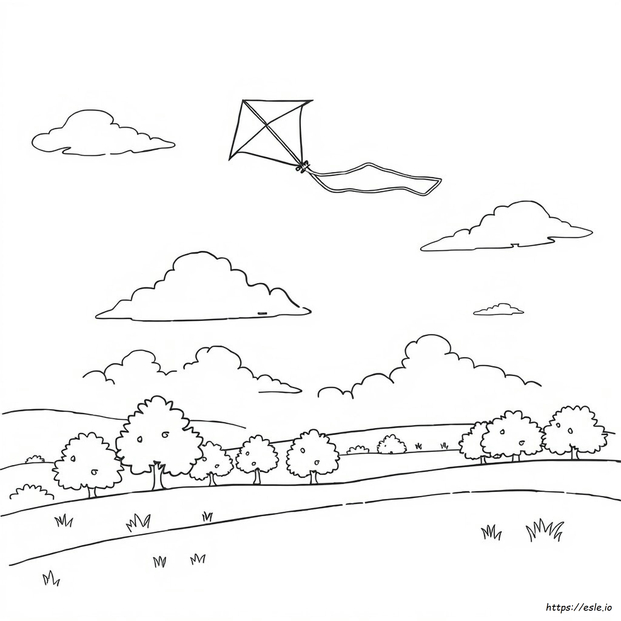Picture Of Kite For Coloring