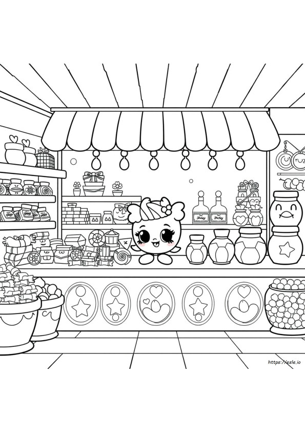 Şeker Shopkins Boyama Sayfaları