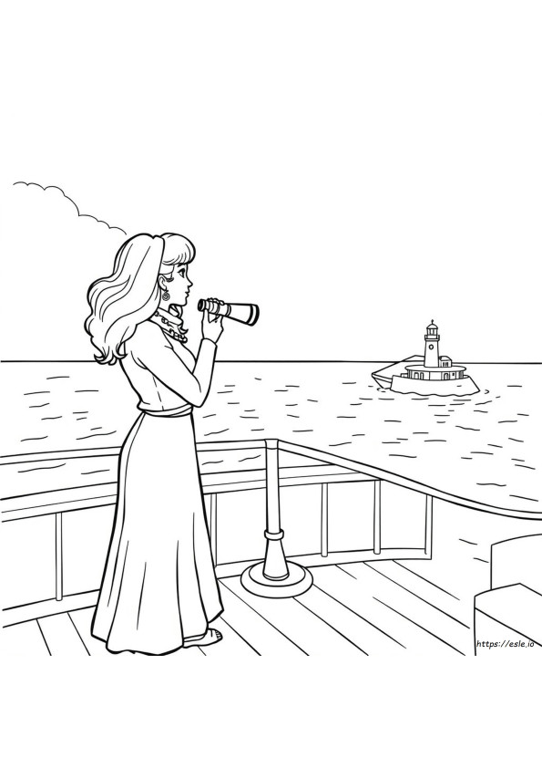 海のロレライサンティアゴ 塗り絵 無料