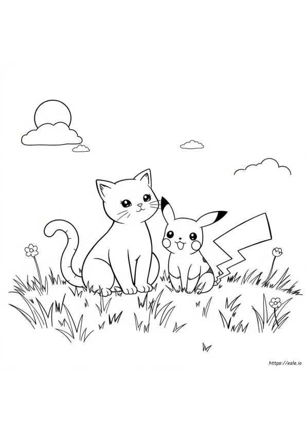 Cat Pokemon Coloring Pages