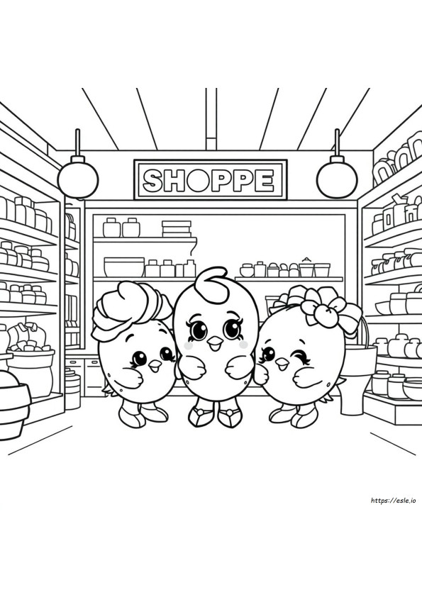 Cute Shopkins Coloring Pages