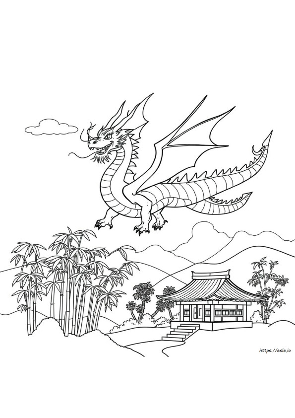 Coloriages Dragon Japonais