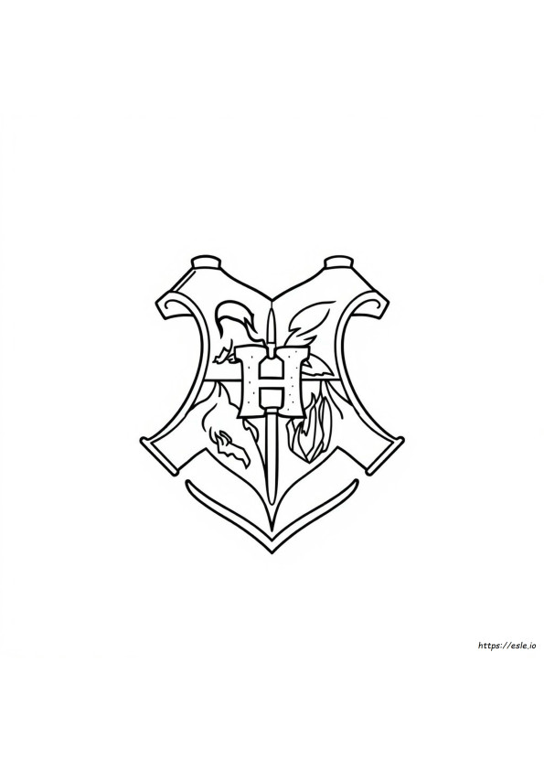 Hogwarts Crest Coloring Page