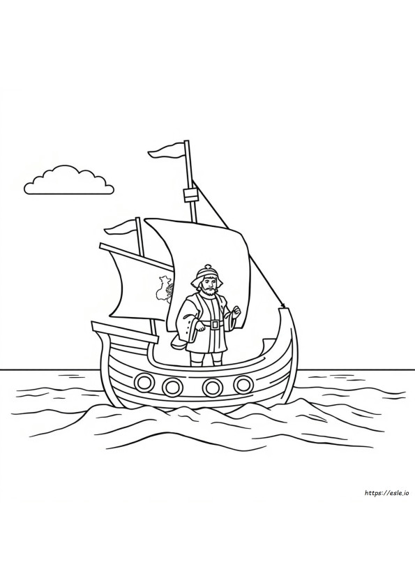 Kolumbuspäivä Värityskuvat