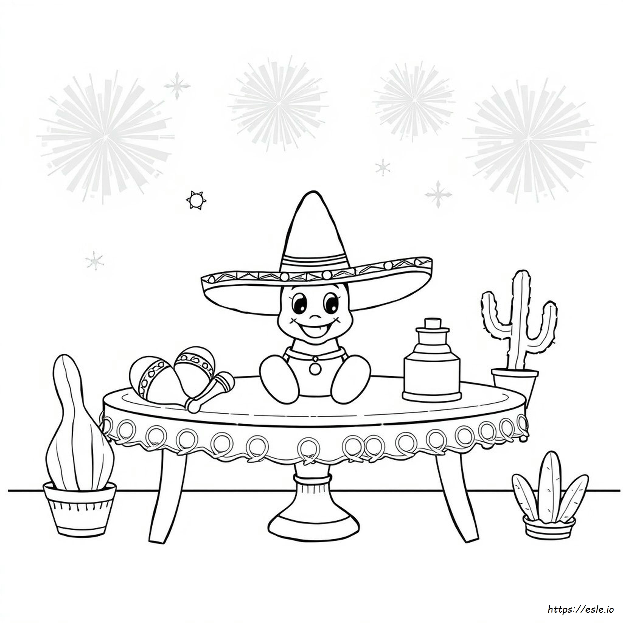 Sombrero Cinco De Mayo Coloring Pages