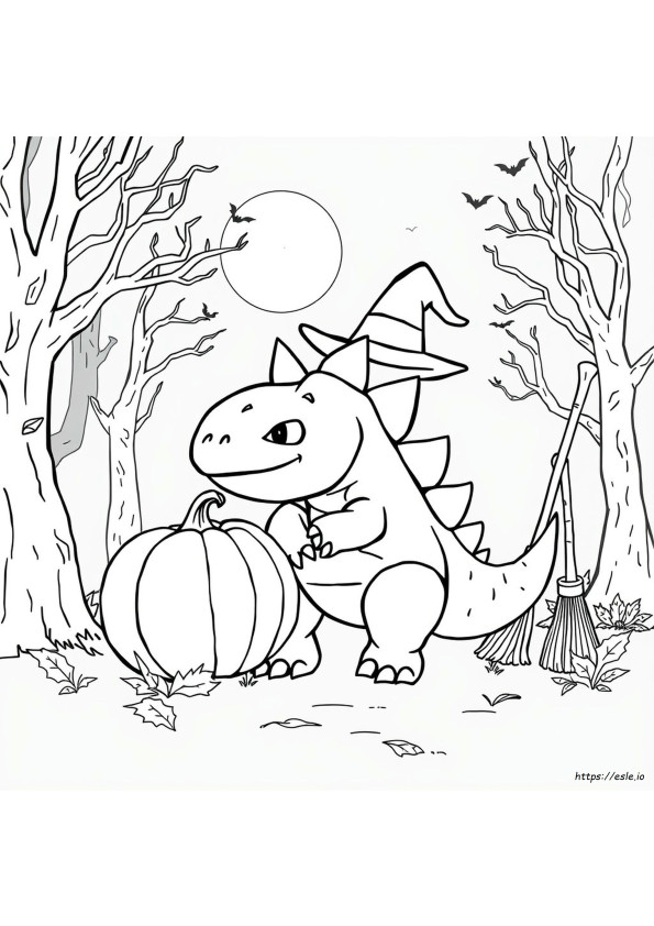 Gambar Mewarnai Bulbasaur Halloween