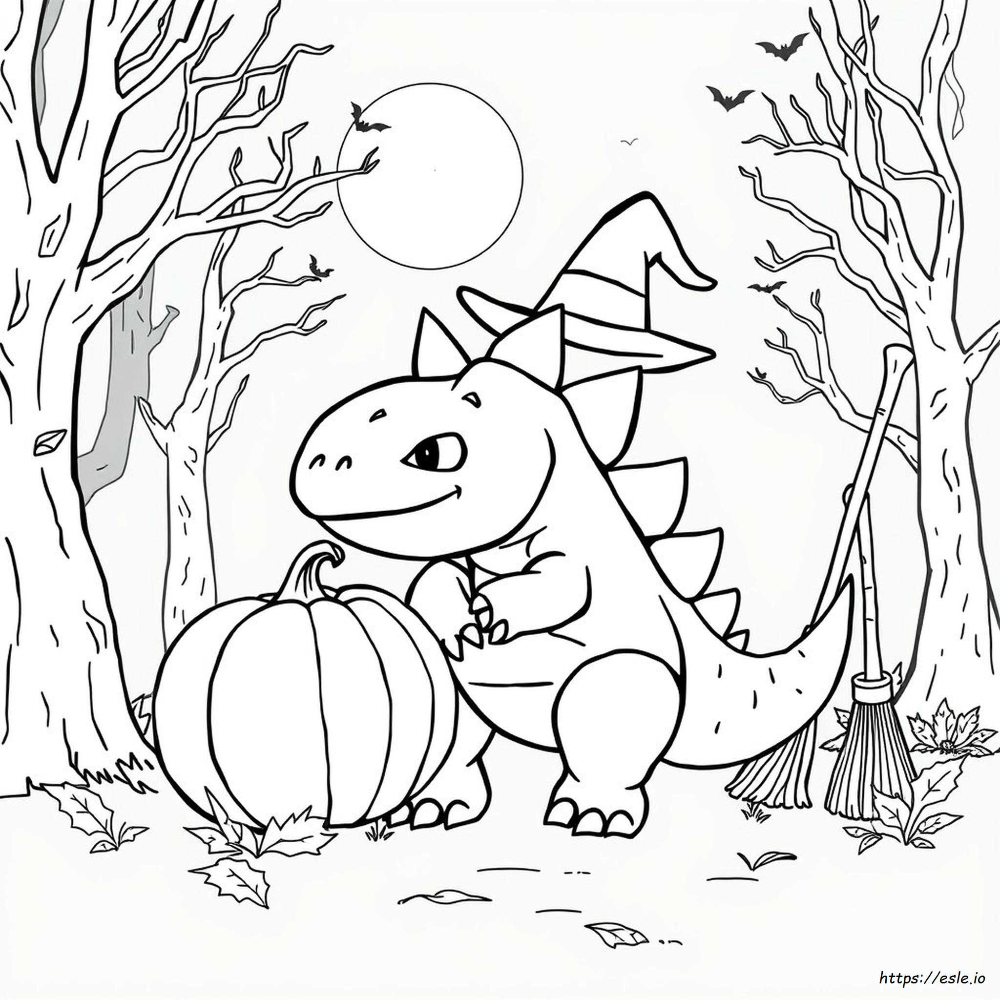 Halloween Bulbasaur Coloring Page
