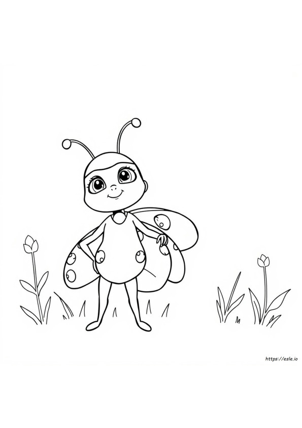 Ladybug From Cat Noir Coloring Page As A Kid