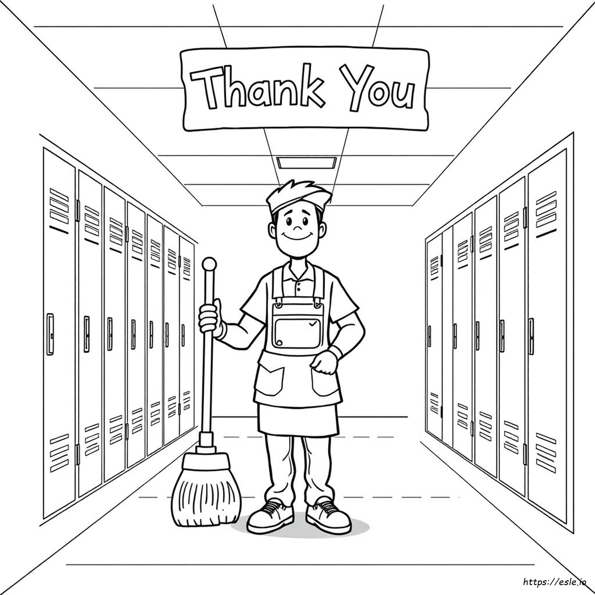 Día De Agradecimiento Al Conserje: Dibujos Imprimibles Gratis Para Colorear