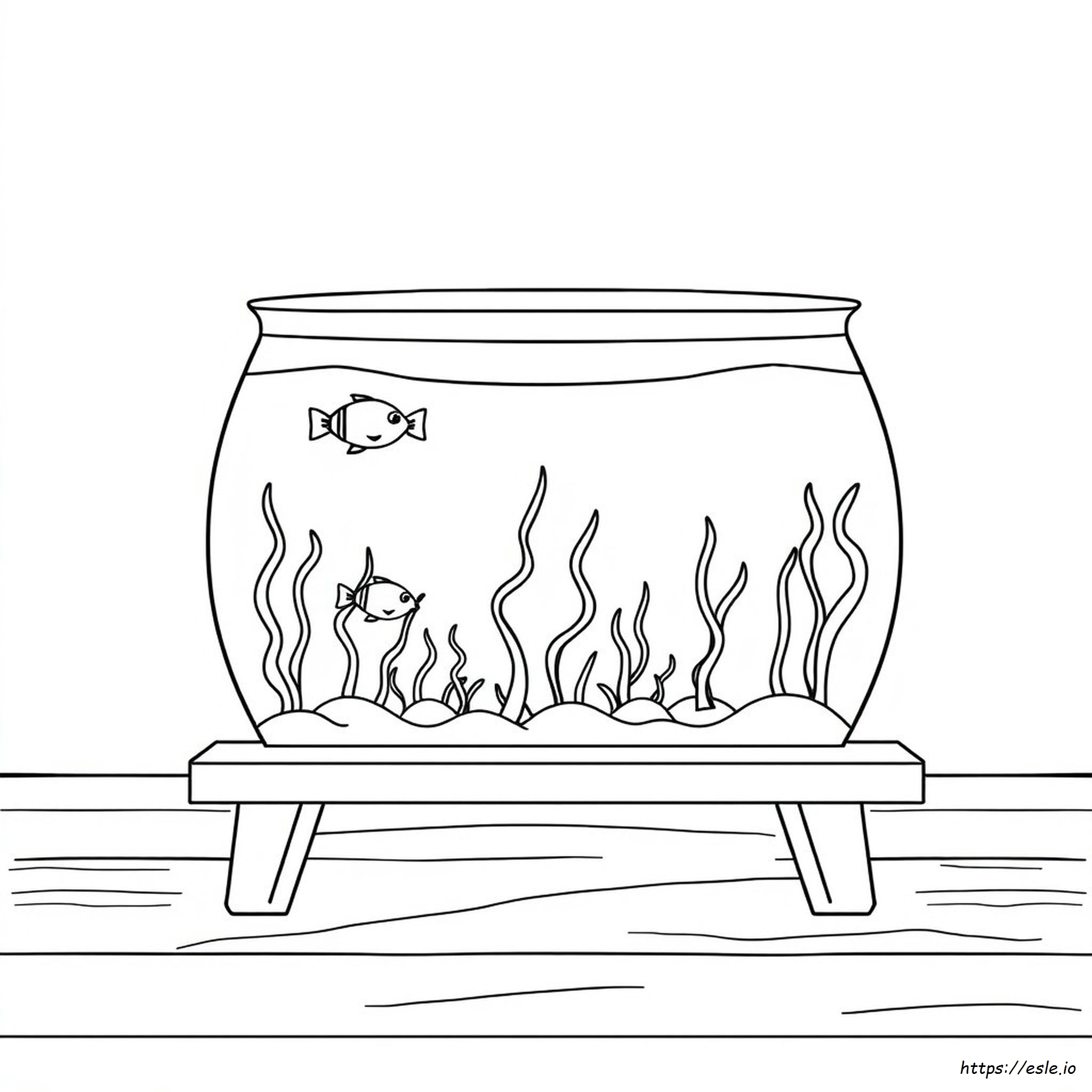 Empty Aquarium Coloring Pages