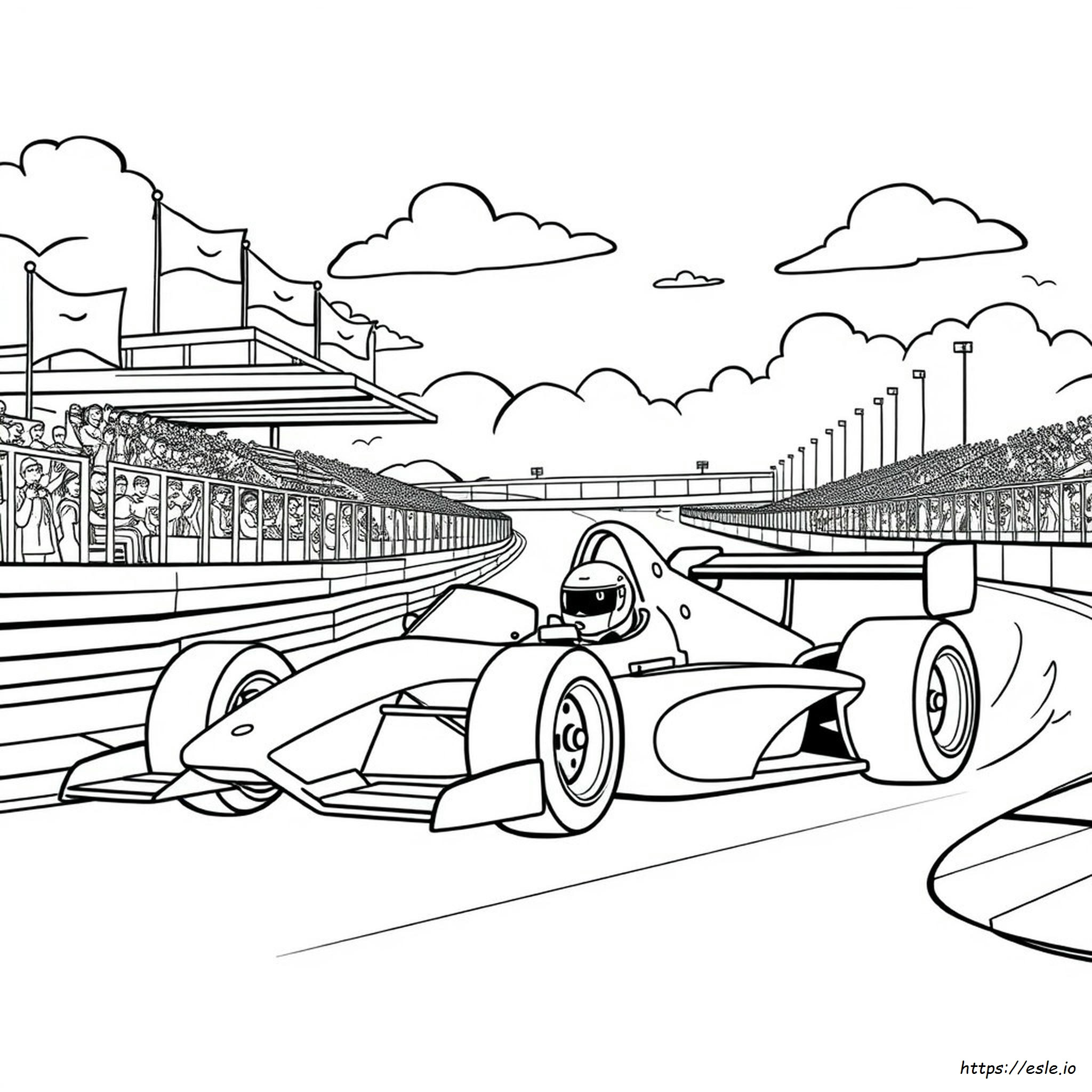Race Car Driver Coloring Page