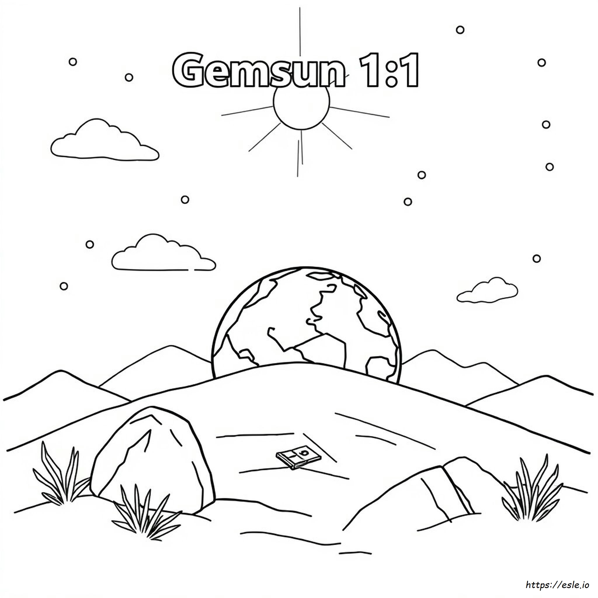 Coloriage Genèse 1:1