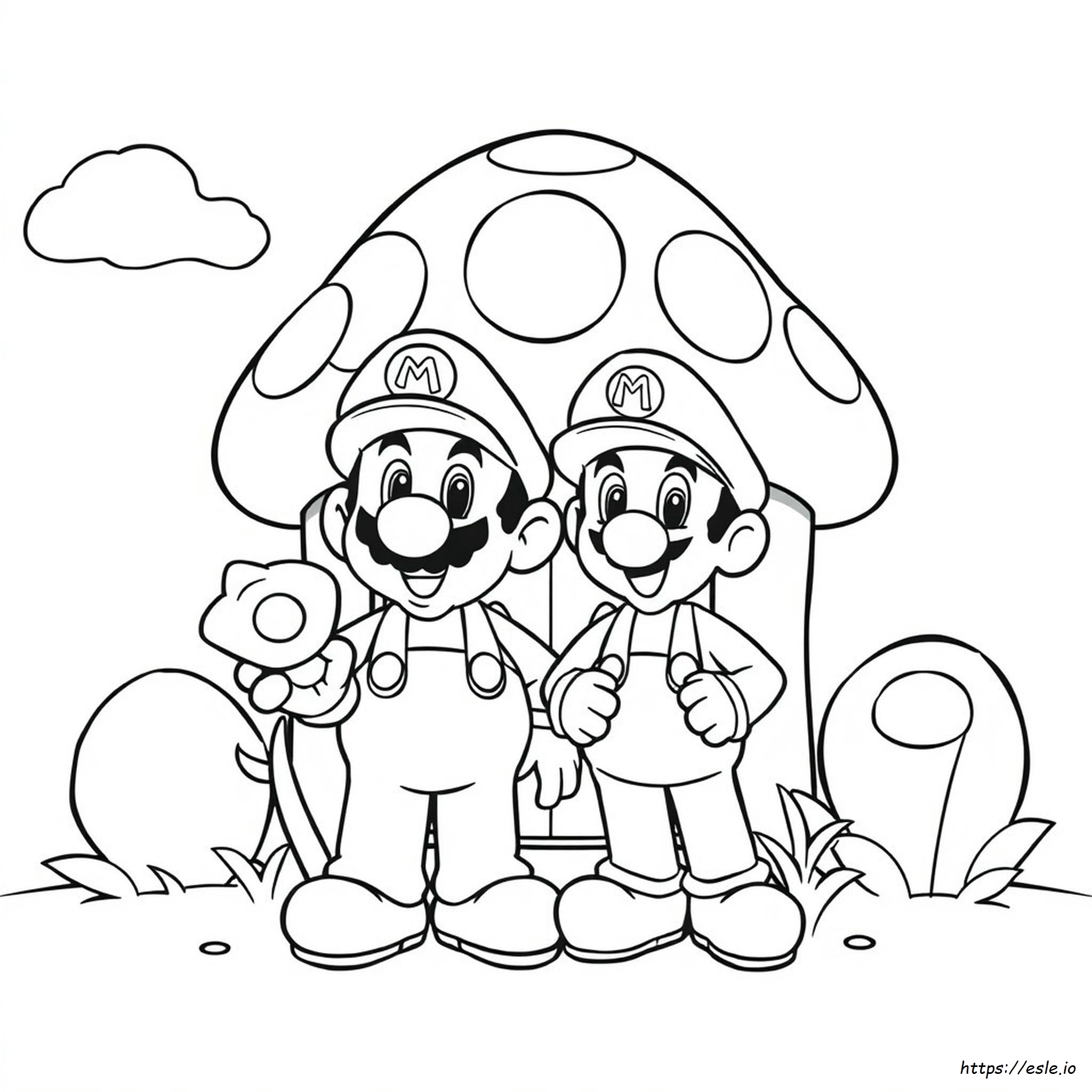 Super Mario And Luigi Coloring Pages