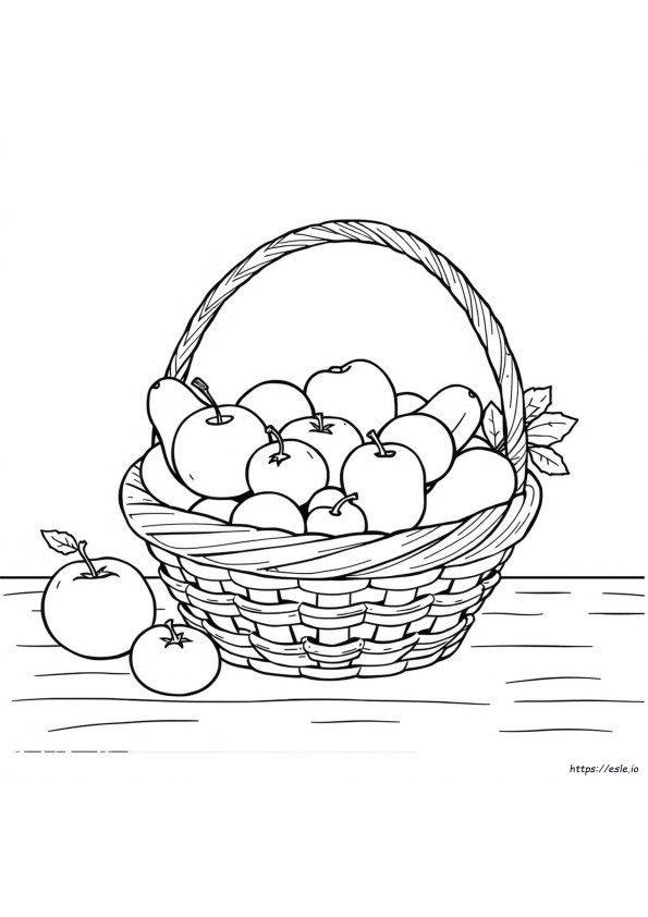 Cesto Di Frutta Da Colorare
