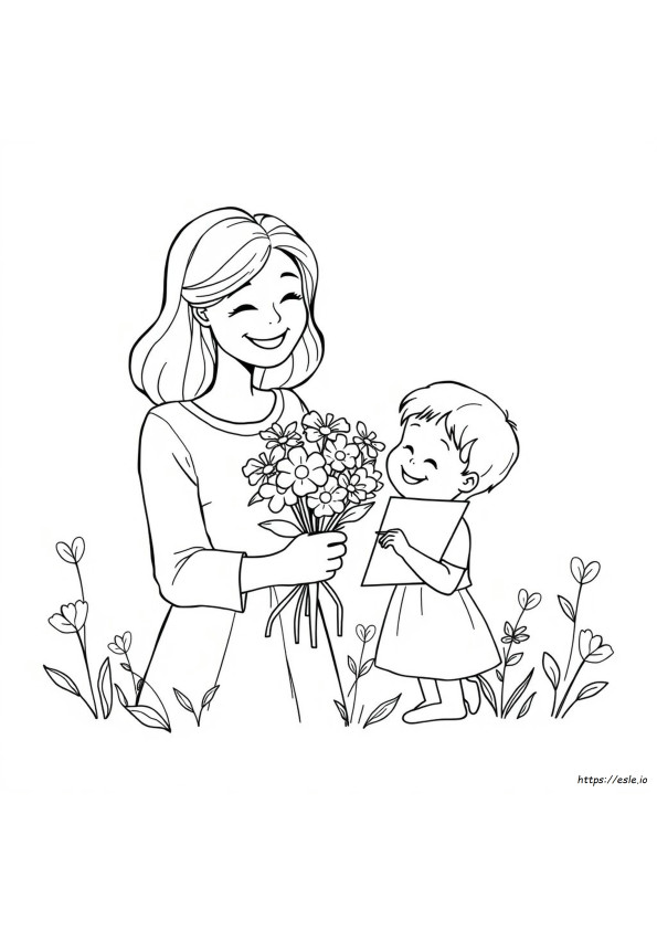 Mothers Day Poem Coloring Page