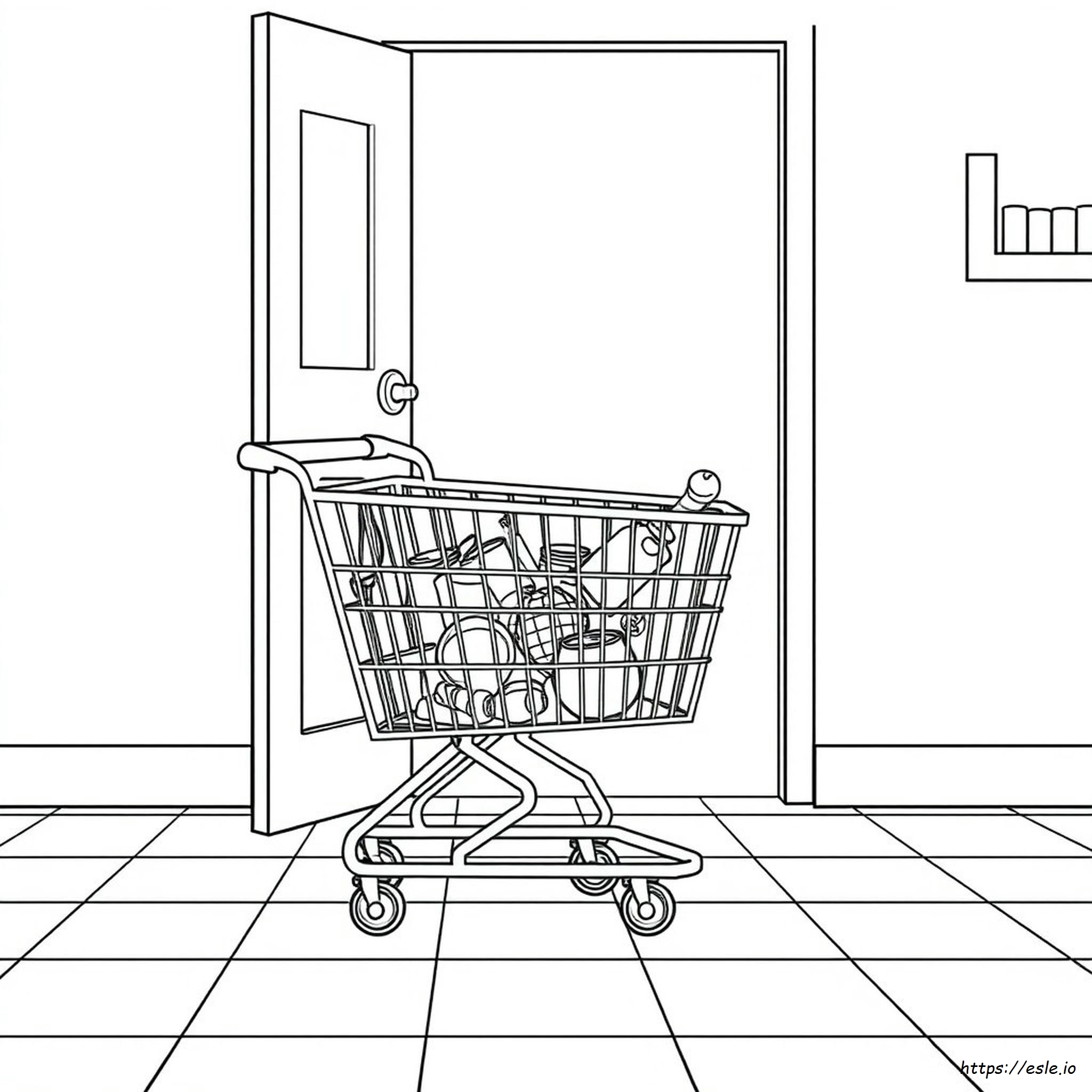 Carrello Della Spesa Da Colorare