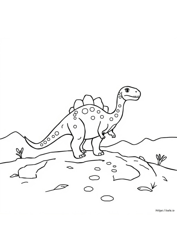 Dinosaurus Piste Värityskuvat