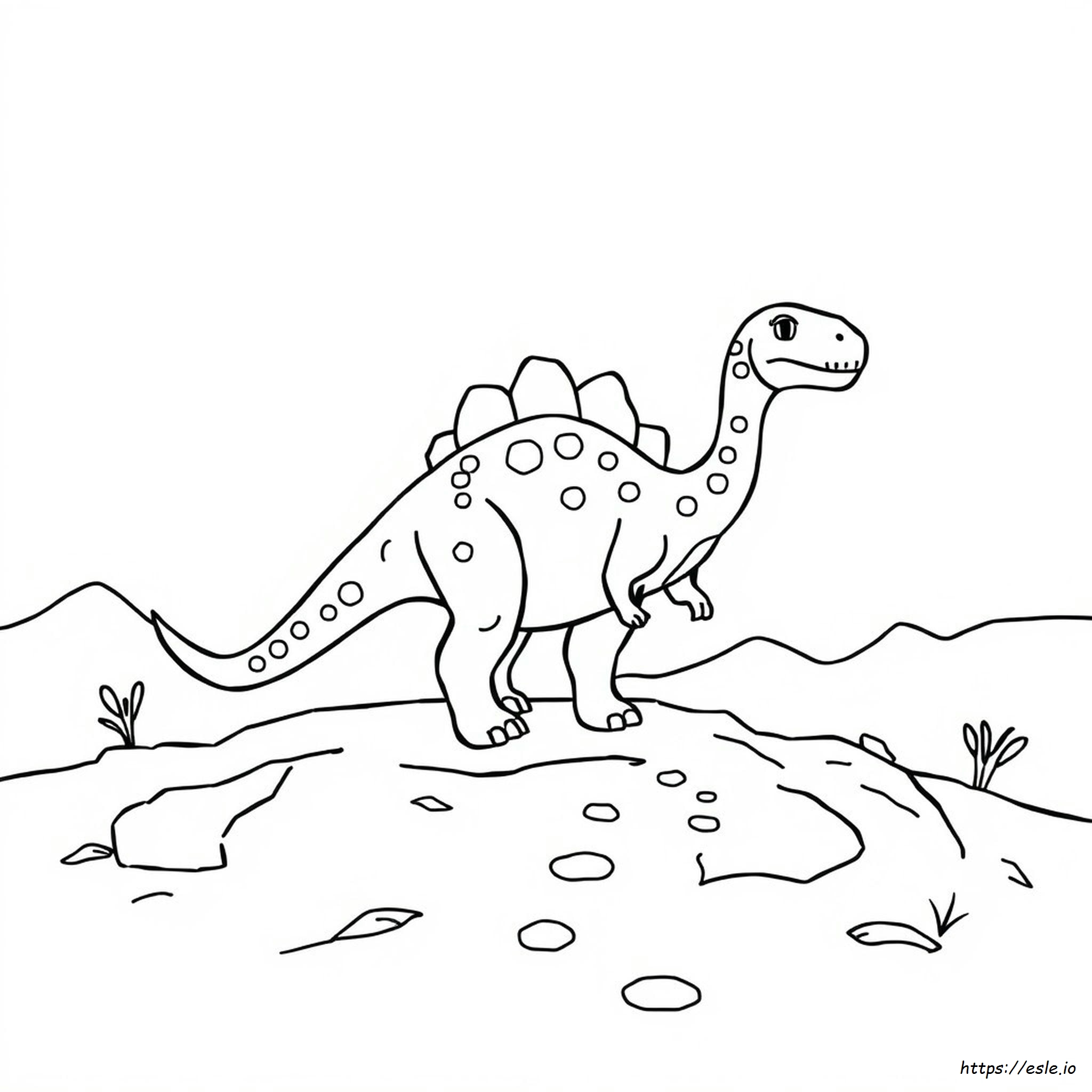 恐竜の点つなぎ ぬりえ