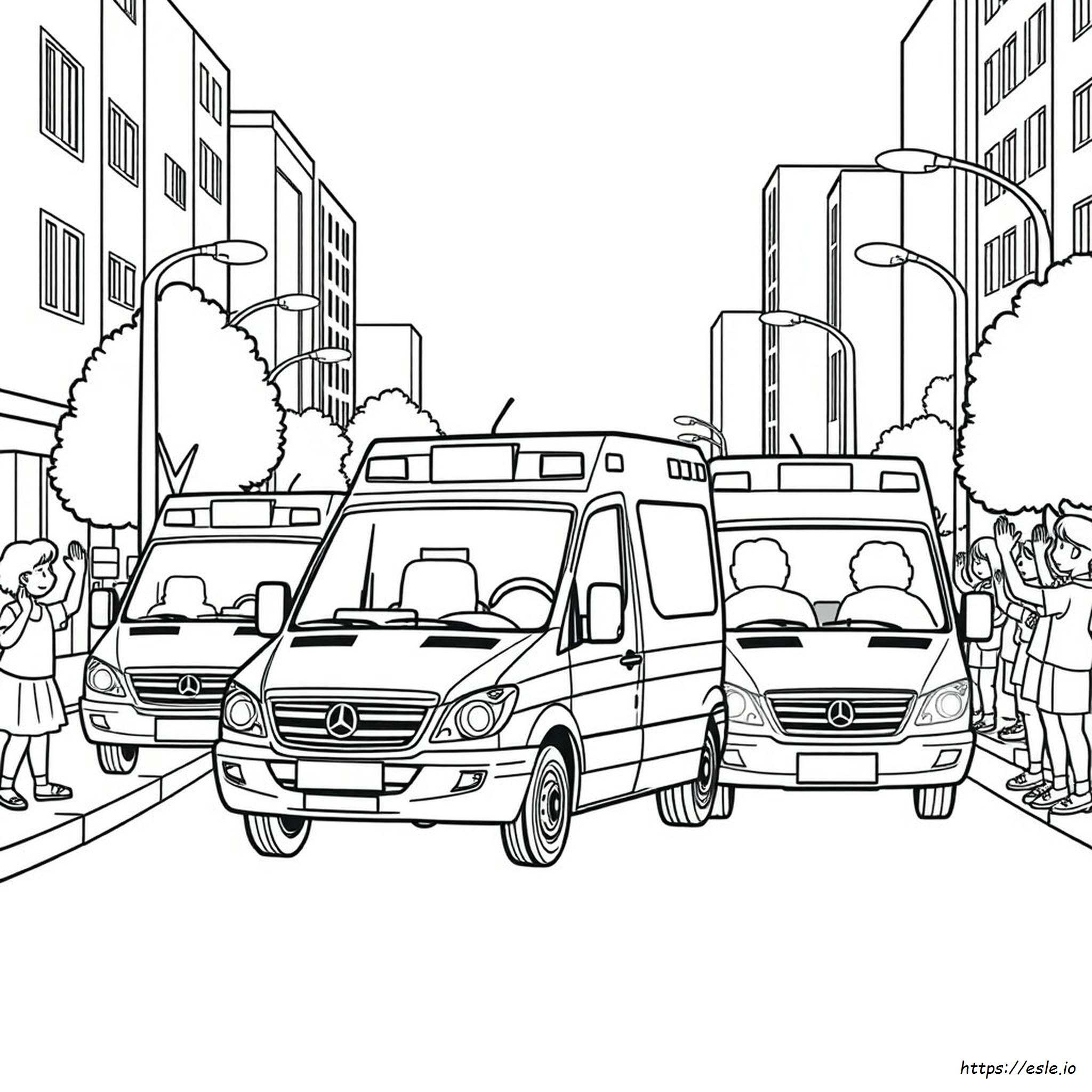 Free Ambulance Coloring Pages