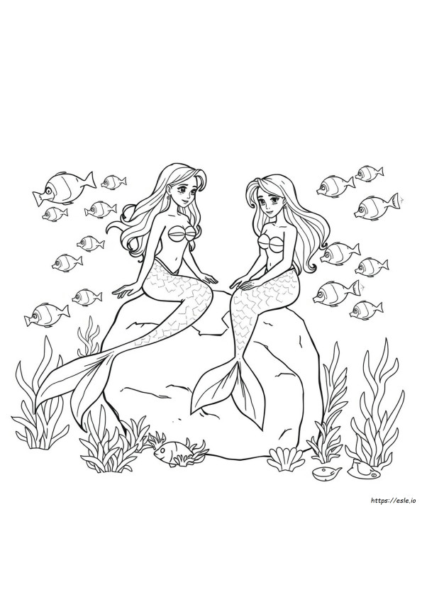 Hermosas Páginas De Sirenas Para Colorear