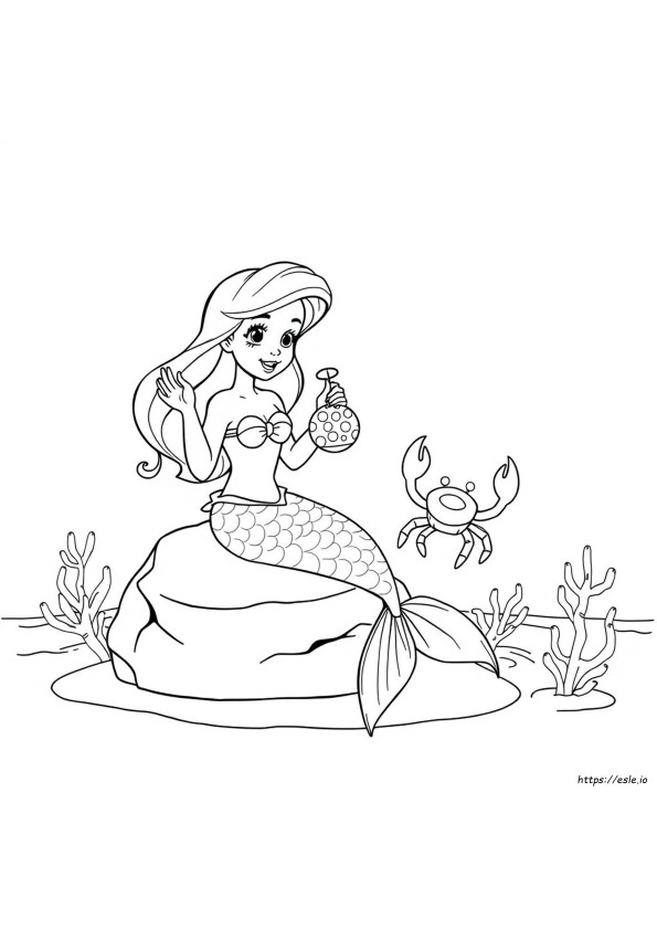 Little Mermaid Christmas Coloring Pages