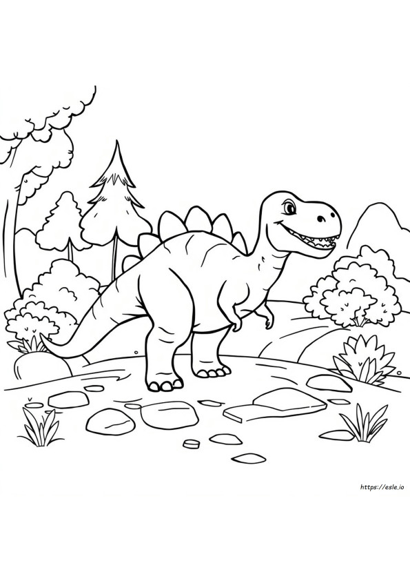 Tulostettavat Esikoulu Dinosaurusten Värityskuvat