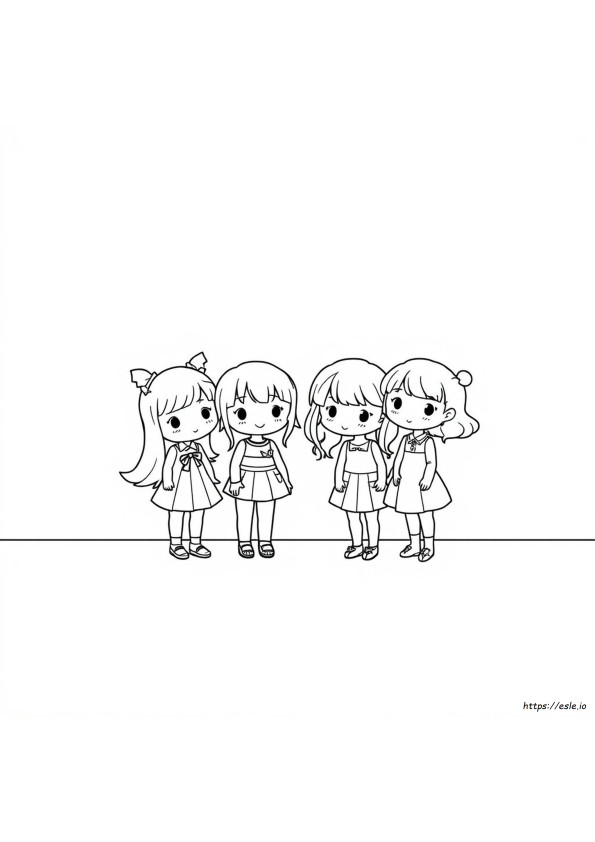 Paper Doll Coloring Pages Chibi