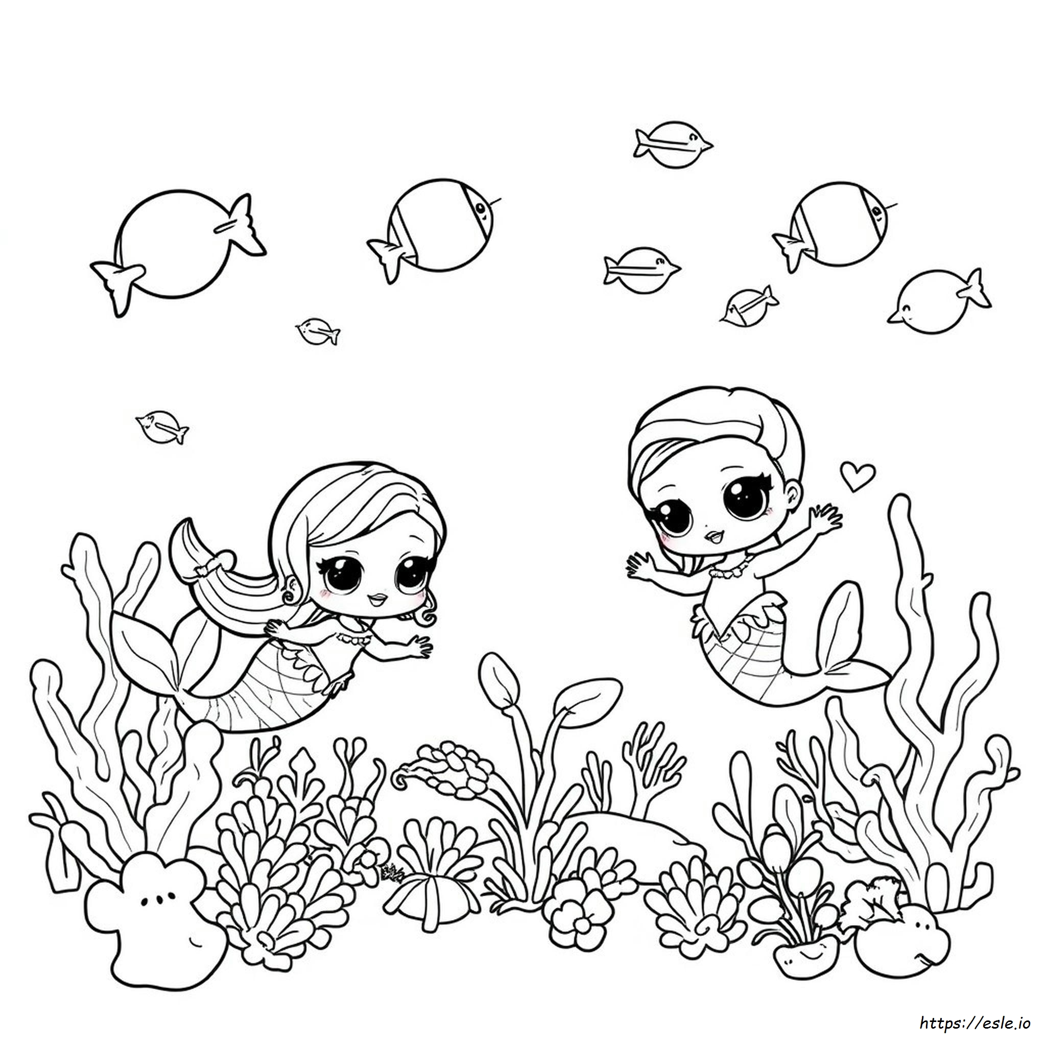 Mermaid Lol Doll Coloring Page