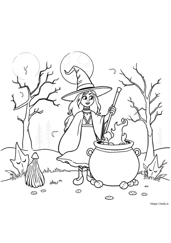 Halloween Noita Värityskuvat