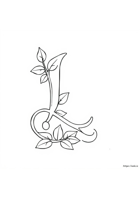 Lettera L Fancy Da Colorare