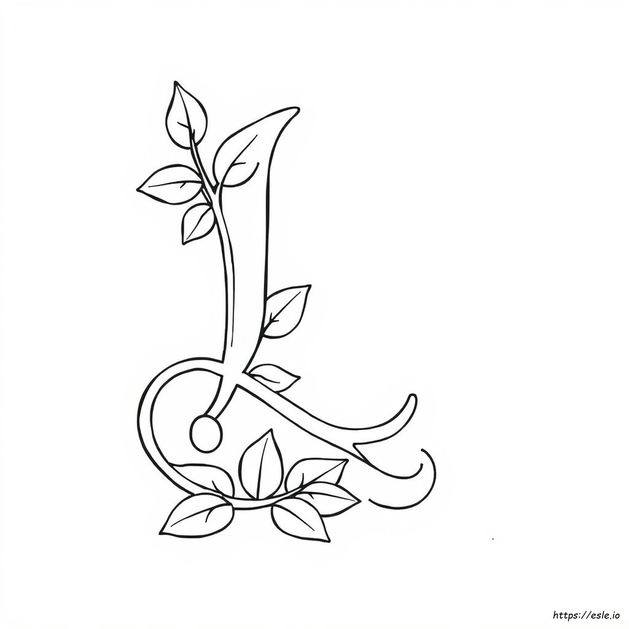 Coloriage Lettre L Fantaisie