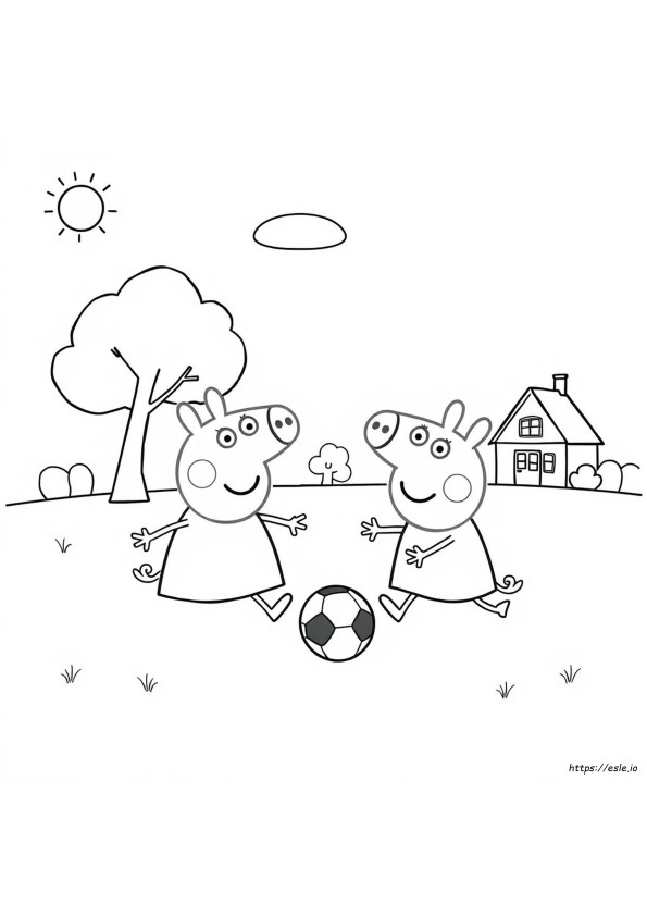 Kolorowanki Świnka Peppa I George