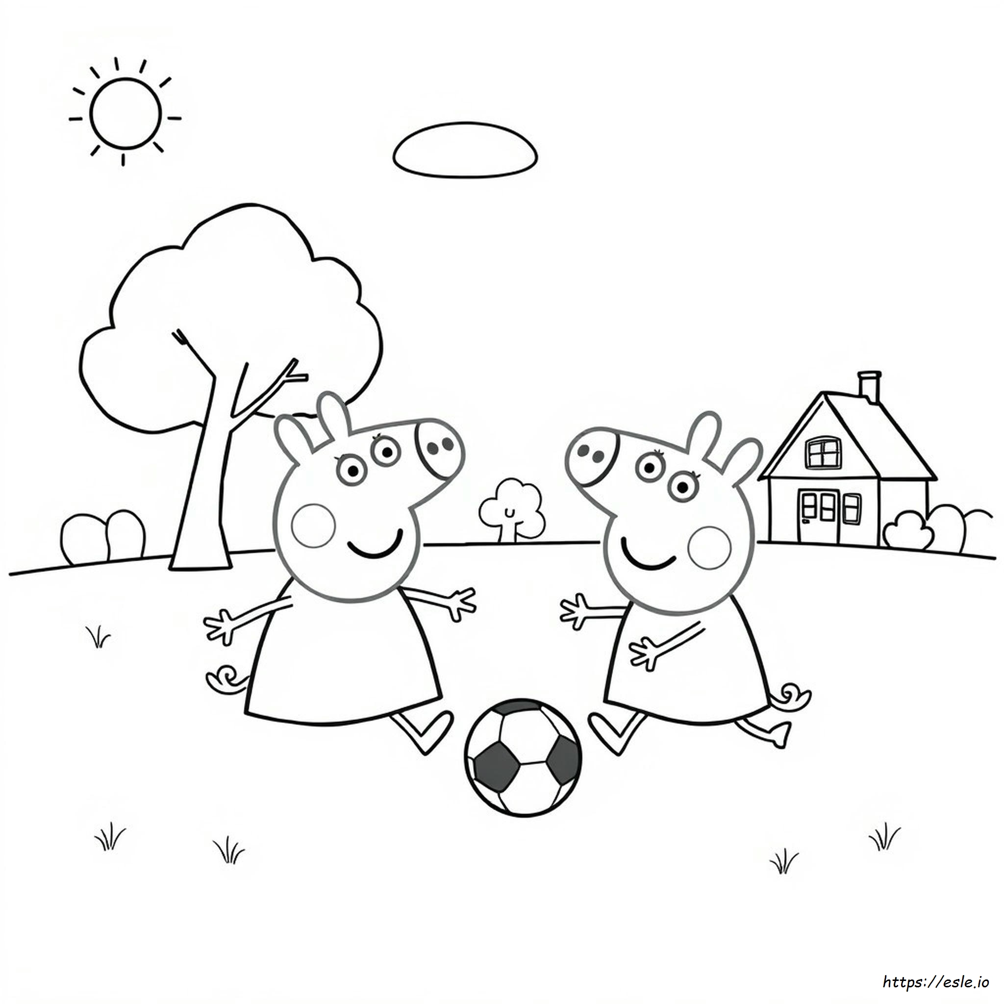 Peppa And George Coloring Pages