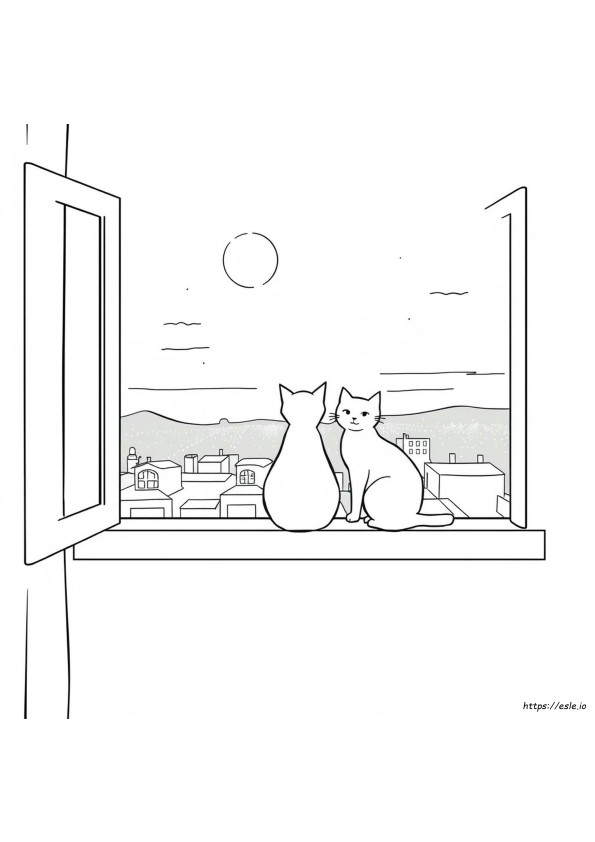 Cat Coloring Page For Adults