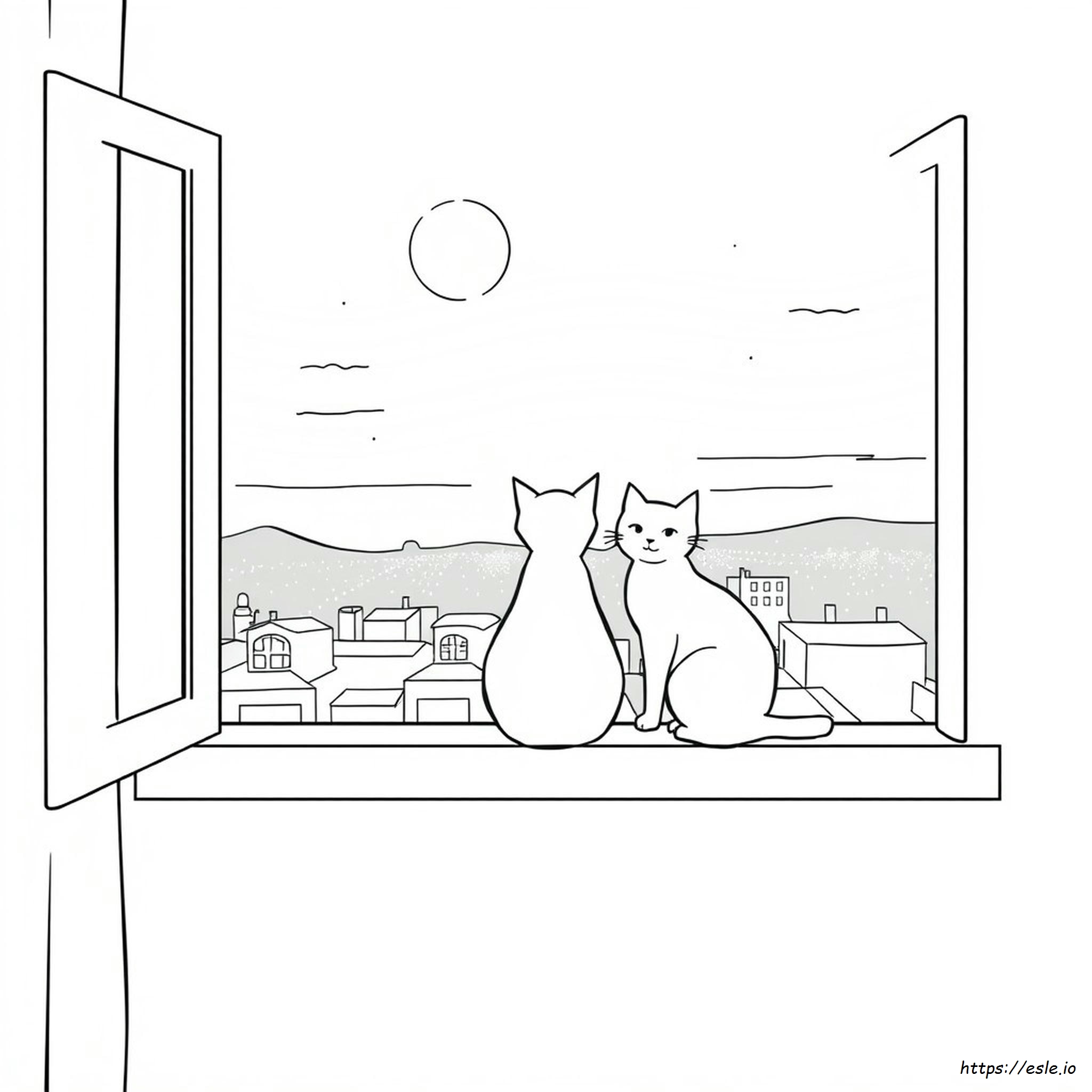 Cat Coloring Page For Adults